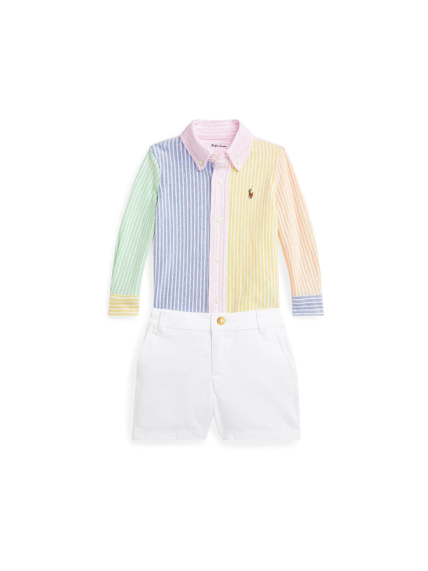 POLO RALPH LAUREN | Baby Set 2-teilig Hemd und Jeansshorts | 